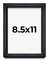 Photo Size Shadow Box 1" Depth Black Picture Frame - UV Acrylic, Backing, Hanging Hardware